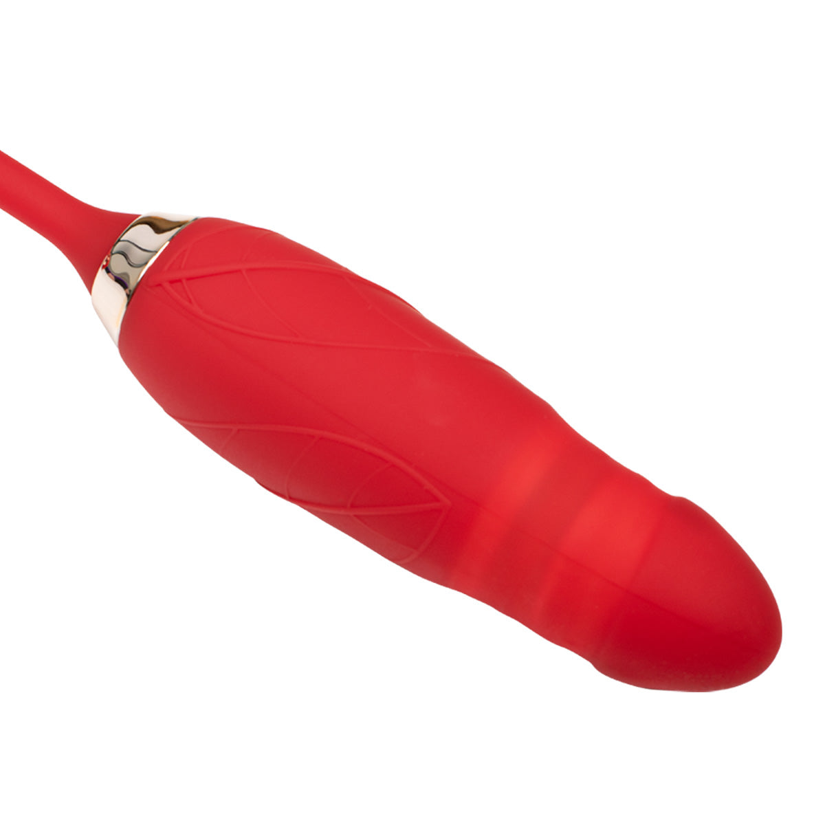 Red dual stimulation rose suction and G-spot bullet vibrator