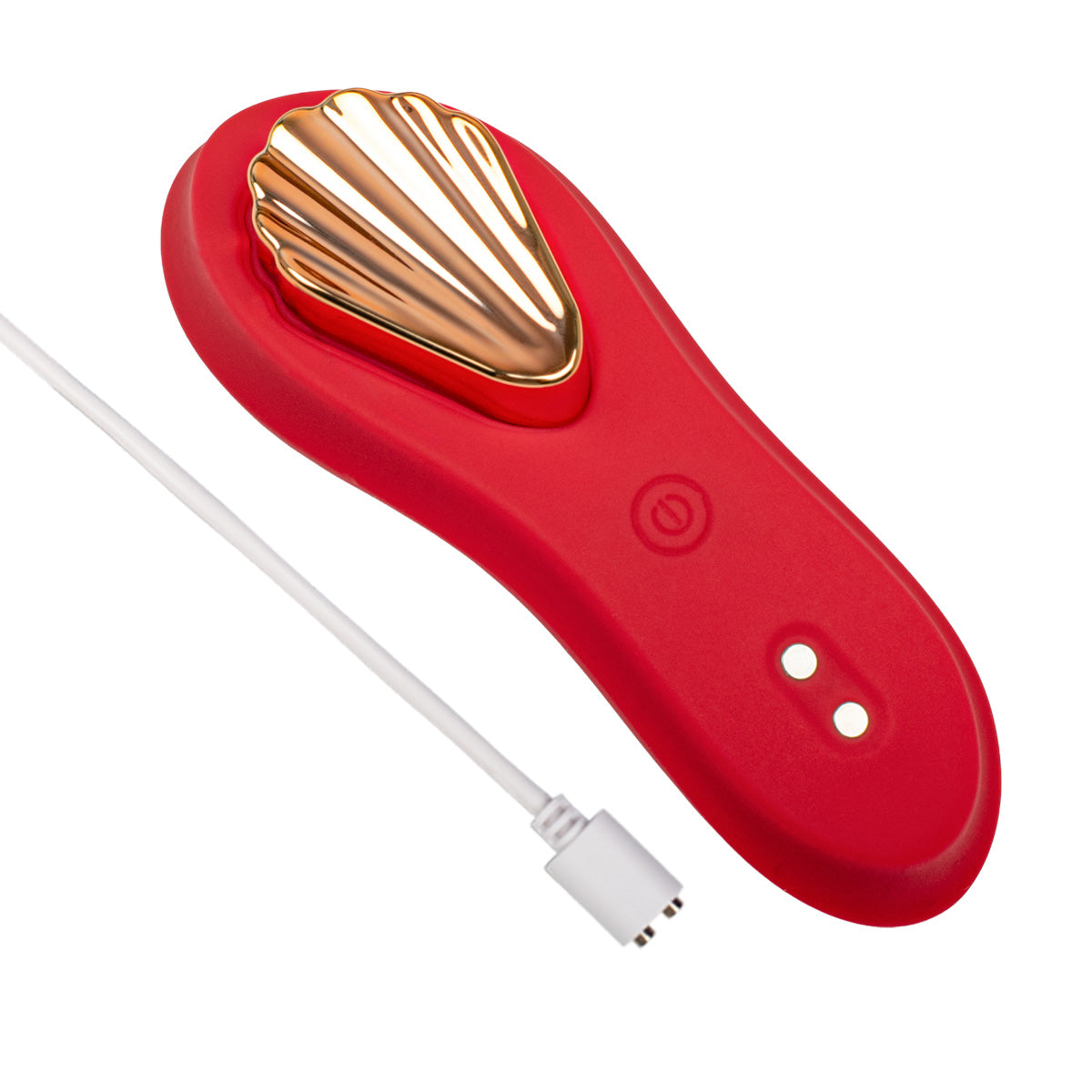 Red hands-free wearable vibrator with mobile app control