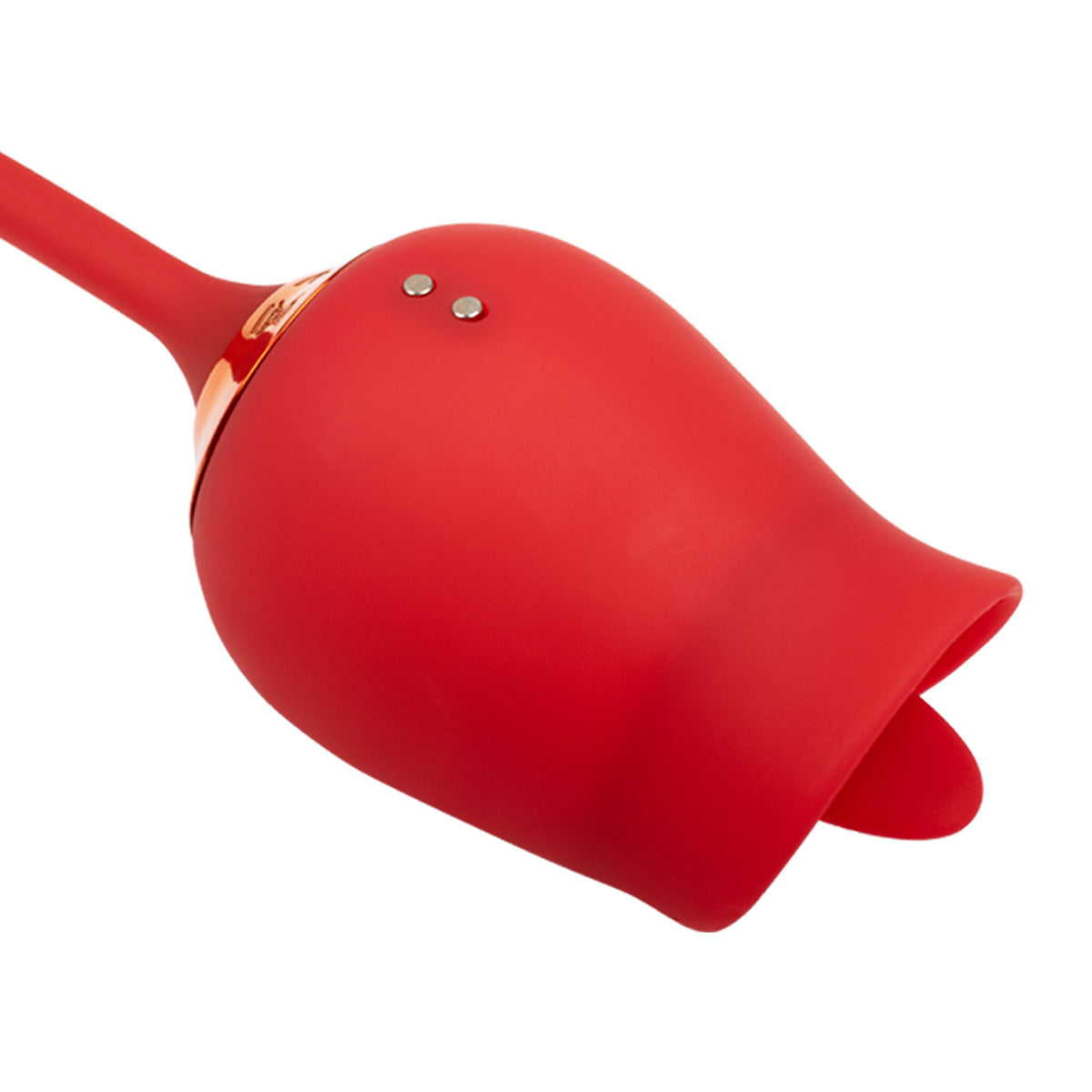 Red rose tongue clitoral stimulator with slim bullet vibrator