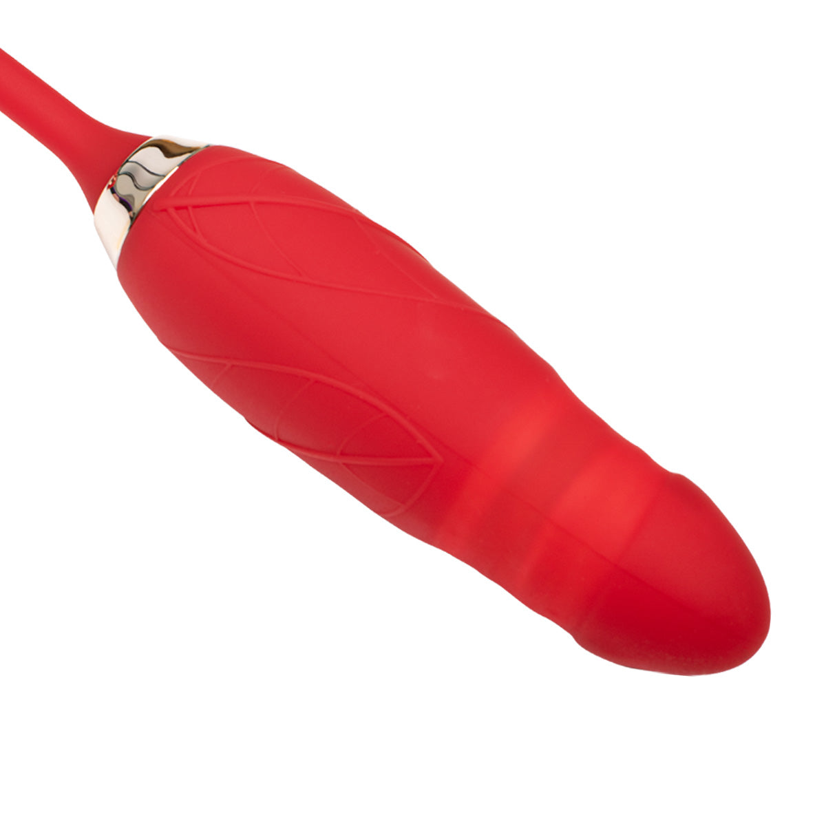 Red dual stimulation rose tongue and G-spot bullet vibrator