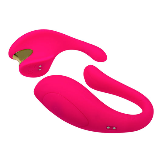 Pink wearable couples vibrator with app and remote control KR-1041