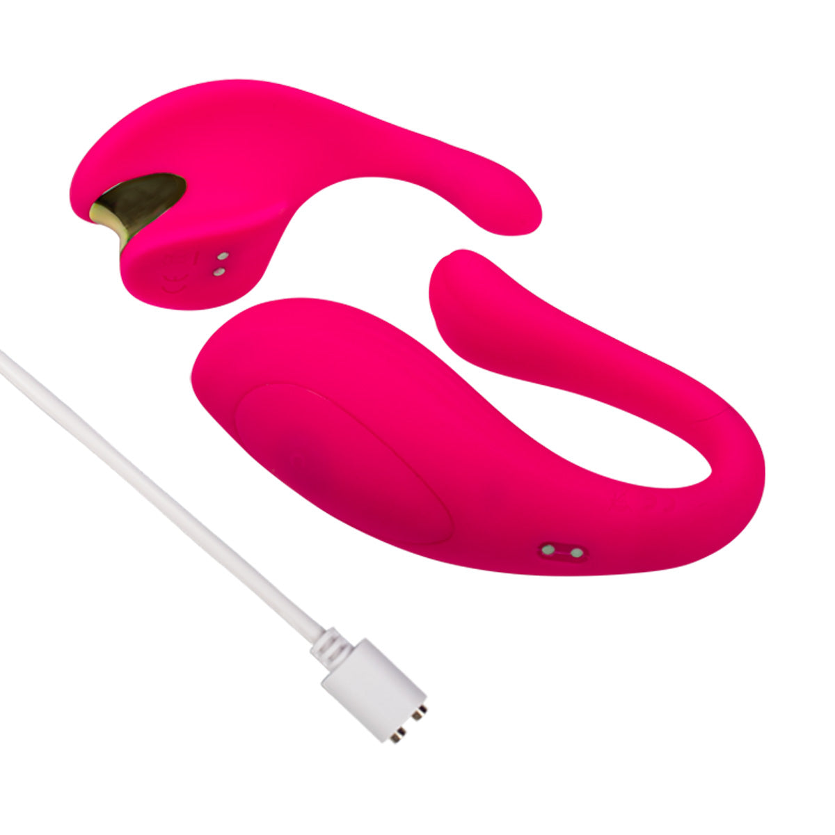 KR-1041 rechargeable pink couples vibrator with remote control