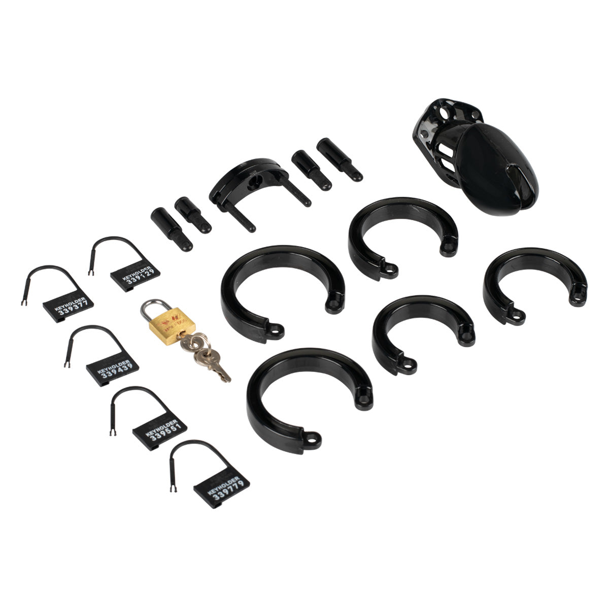 Clear Male Cock Cage Chastity Device Tube Black