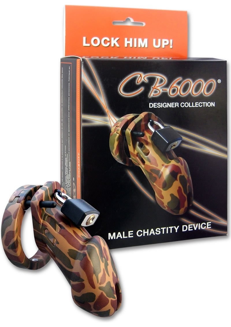 Camouflage lockable chastity tube with adjustable ring set