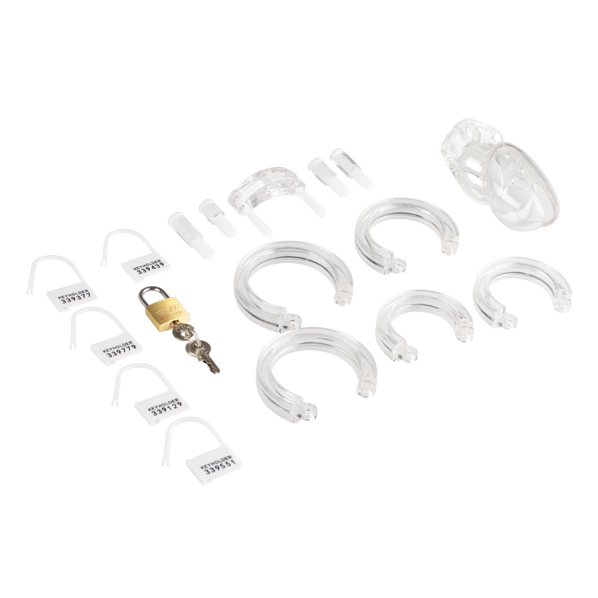 Clear Male Cock Cage Chastity Device Tube Clear