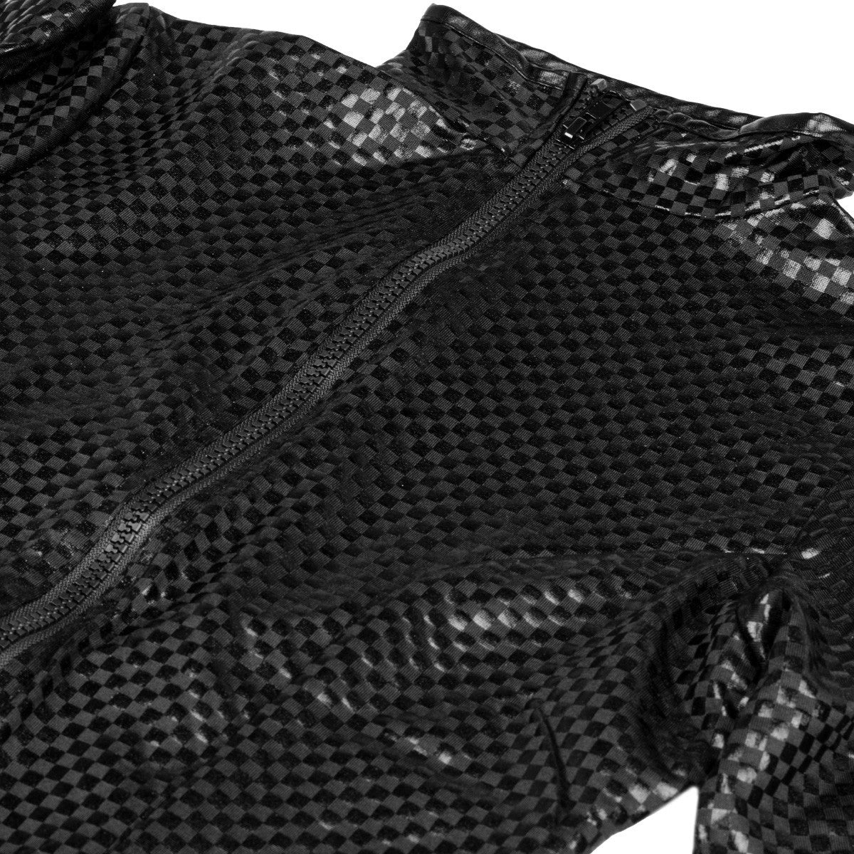 KR-80414 black wet look fetish catsuit Small Medium
