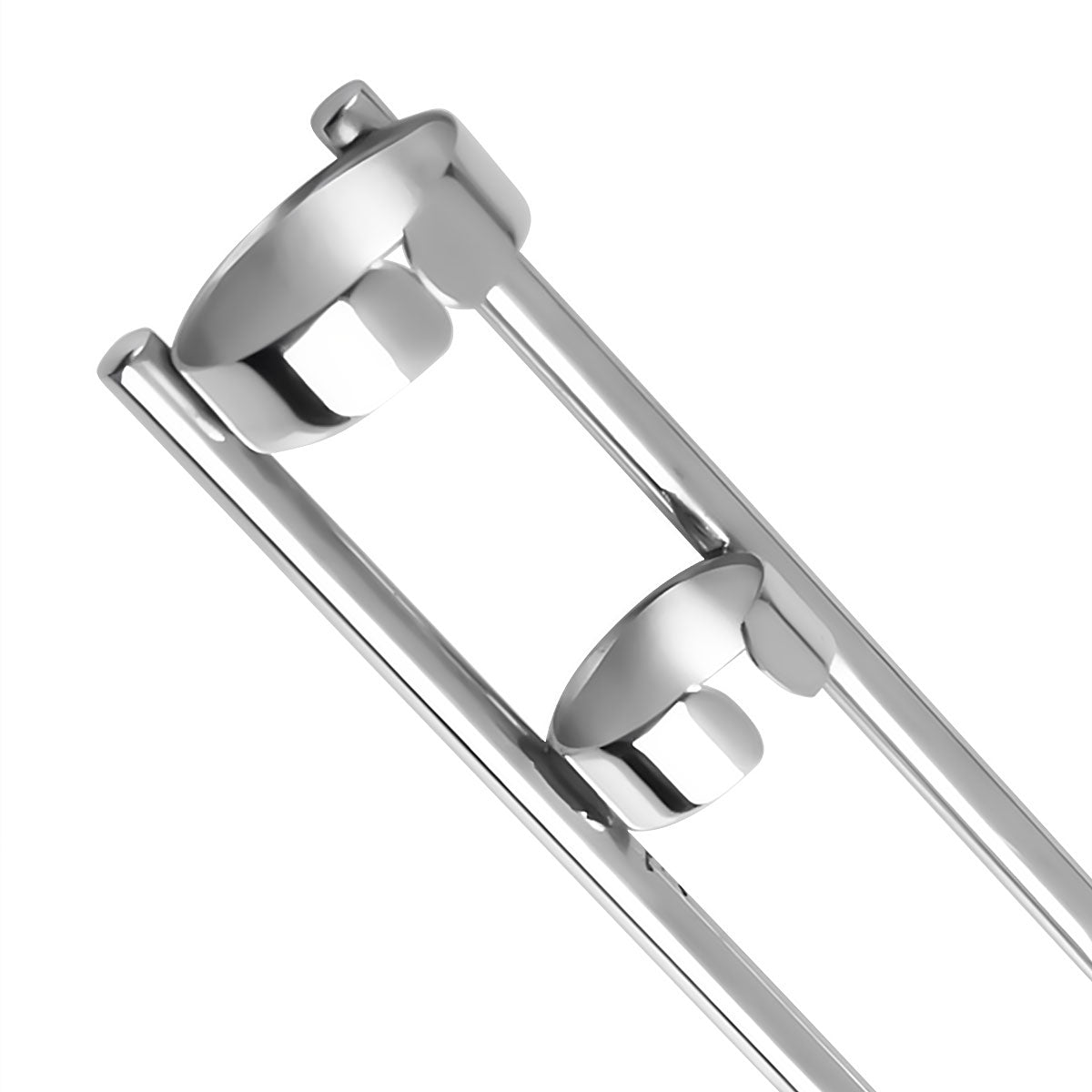 Twin point stainless steel finger scratcher for sensory play